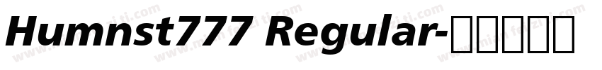 Humnst777 Regular字体转换